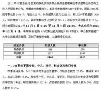 2011年內(nèi)蒙古公務(wù)員考試職位分析